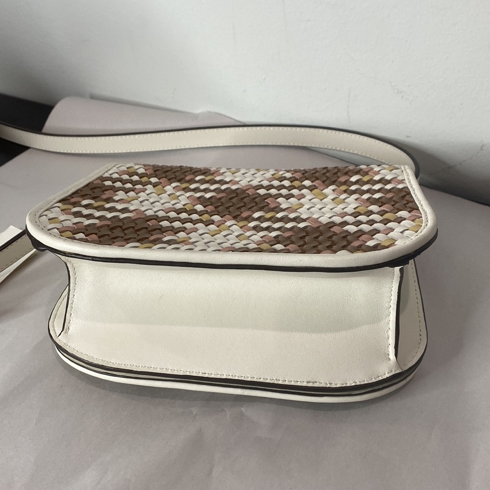 Tory Burch Britten Woven Small Saddle Bag - Picture 5 of 8
